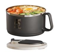 Générique Portable Soup Bowl, Foldable Lunch Box, Food Container with Anti-Scalding Handle, Stainless Steel Kitchen Bowl with Easy Clean Feature, Home Office Accessory Design, Picnic Camping Tool