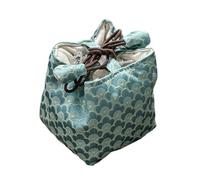 Générique Portable Tea Bag Organizer, Chinese Style Drawstring Pouch, Tea Bag Storage Container, Compact Drinks Holder, Organizer for Loose Drink Bags Home Office Outdoor Vacation Camping Travel Use