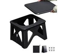 Générique Portable Toilet Seat, Folding Camp Stool, Outdoor Bench, Travel Accessory 14.57inches, Lightweight Design, Ideal for Backpacking Beach RV Tent Road Trips Fishing, Black, Green