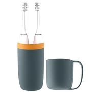 Générique Portable Toothbrush Cup - Dustproof Travel Toothbrush Holder | Travel Toothpaste Storage | Compact Wash Storage System, Ţoothbrush and Toothpaste Organizer Solution for Camping Business Tr