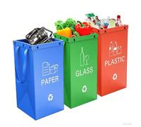 Générique Portable Trash Can, Reusable Garbage Cans, Reusable 3 Pieces 40Ml Container Bag for Apartment Pantry Home Dormitory Laundry Closet Under Cabinet Bathroom,Heavy Duty Design