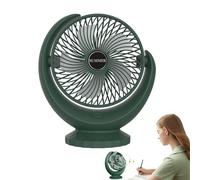 Générique Portable Travel Fan, Rechargeable Camping Cooling Fan, Silent Quiet Cooling Device with 3 Wind Speeds, Adjustable Table Blower, Mini Ventilator with USB Power, Home Outdoor Bedroom Use