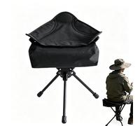 Générique Portable Travel Stool, Foldable Sitting Camp Chair, Lightweight 12 inch Seat with Strong Steel Frame, Compact Design with Carry Bag, Outdoor Accessory for Camping Hiking Fishing Gardening