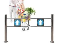 Générique Portail battant Automatique à Ressort - Porte d'entrée unidirectionnelle, portillon piéton Manuel à 90° pour supermarchés, usines, Parcs, allées - Conception Durable 130 x 97 cm