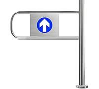 Générique Portail battant Industriel en Acier Inoxydable - Porte de sécurité unidirectionnelle pour supermarchés, entrepôts, Cours et magasins - Solution d'entrée sécurisée et Durable (90 x 100 cm)