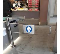 Générique Portail battant métallique Automatique pour accès piéton - Dispositif de Sortie à Ouverture par Simple Pression avec Retour Automatique - Idéal pour supermarchés, bibliothèques, entrepôts -