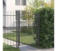 Générique Portail de clôture avec Pointe Gris 103 x 150 cm Acier,Quincaillerie,Clôtures & barrières,Portillons,Gris,19.55 KG,42009040