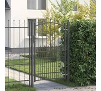 Générique Portail de clôture avec Pointes Gris 200 x 100 cm,Quincaillerie,Clôtures & barrières,Portillons,Gris,20.6 KG,42009021