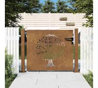 Générique Portail de Jardin 105x80 cm Acier corten Conception de l'arbre,Quincaillerie,Clôtures & barrières,Portillons,Brun,12.75 KG,153214