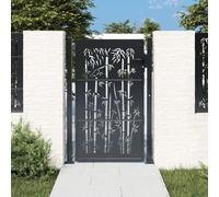 Générique Portail de Jardin Anthracite 105x155 cm Acier Design de Bambou,Clôtures & barrières,Portillons-153181
