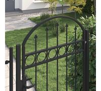 Générique Portail de Jardin avec Dessus arqué Acier 100x250 cm Noir,Quincaillerie,Clôtures & rières,Portillons,Noir,22KG,146339