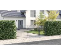 Générique Portail de Jardin avec Sommet Pointu Gris, 125 x 400 cm en Acier.,Quincaillerie,Clôtures & barrières,Portillons,Noir,39.95 KG,42008908