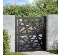 Générique Portail de Jardin Noir 105x106 cm Acier Conception de lumière Quincaillerie Clôtures & barrières Portillons (Poids 15.55KG)