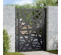 Générique Portail de Jardin Noir 105x130 cm Acier Conception de lumière,Quincaillerie,Clôtures & barrières,Portillons,Noir,19.5 KG,4100950