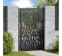 Générique Portail de Jardin Noir 105x155 cm Acier Conception de tracés,Quincaillerie,Clôtures & barrières,Portillons,Noir,21.8 KG,4100981