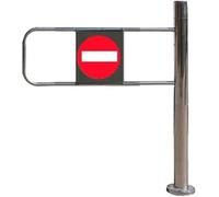 Générique Portail de sécurité Automatique en Acier Inoxydable pour supermarchés et bâtiments gouvernementaux, Porte d'accès piéton à entrée Unique, Conception à Fermeture Automatique (B, 60x97CM)
