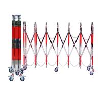 Générique Portail de sécurité Extensible en Acier Inoxydable - Barrière de Circulation Mobile et rétractable pour Usage extérieur, clôture de sécurité pour la Construction de garages et Protection de