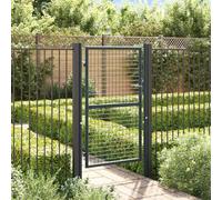 Générique Portail en Maille de Jardin Acier galvanisé 100 x 200 cm Gris,Quincaillerie,Clôtures & barrières,Portillons,Anthracite,18.95 KG,145773