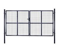 Générique Portail en Maille de Jardin Acier galvanisé 289x175 cm Gris,Quincaillerie,Clôtures & barrières,Portillons,Gris,52.14 KG,143366