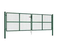 Générique Portail en Treillis de Jardin Acier 390x125 cm Vert,Quincaillerie,Clôtures & barrières,Portillons,Vert,45.35 KG,145749
