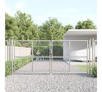 Générique Portal de Jardin Maille argenté 300x175 cm Acier galvanisé,Quincaillerie,Clôtures & barrières,Portillons,Argent,39.1 KG,154531