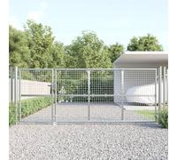 Générique Portal de Jardin Maille argenté 350x175 cm Acier galvanisé,Clôtures & barrières,Portillons-154552