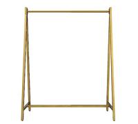 Générique Portant à vêtements Moderne en métal - Portant Triangulaire Robuste pour Chambre à Coucher, Porte-Manteau à Une Seule Barre de qualité Commerciale, Peu encombrant (150 x 40 x 160 cm, doré)