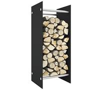 Générique Portant de Bois de Chauffage Noir 40x35x100 cm Verre trempé,Accessoires pour Range-bûches & Porte-bûches,15.05KG-327467