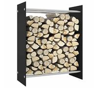 Générique Portant de Bois de Chauffage Noir 80x35x100 cm Verre trempé,Accessoires pour Range-bûches & Porte-bûches,15.73KG-327470