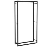 Générique Portant de Bois de Chauffage Noir Mat 80x28x154 cm Acier,Maison & Jardin, Accessoires pour cheminées & poêles à Bois, Sacs & paniers à bûches, Noir (Poids 4.59KG)