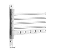 Générique Portasciugamani Girevole | Porta Asciugamani Parete | Organizzatore 4 Bracci Orientabile | Alluminio Resistente Bagno Salone Camera Palestra Lavanderia Balcone Hotel Casa Facile Montaggio