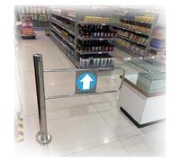 Générique Porte à Fermeture Automatique - Portillon Simple battant Amovible, Porte de séparation d'accès pour entrées - Finition argentée, Largeur 85 cm - Idéal pour l'import-Export