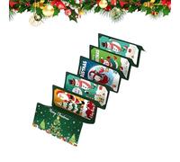 Générique Porte-Argent de Noël pour Espèces | Enveloppe avec 10 Compartiments pour Cartes de Vœux et Chèques des Fêtes d'hiver,Porte-Cartes De Noël,pour Amis Adultes Hommes Femmes Adolescents Père
