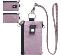 Générique Porte-Badge avec ID Fenêtre Petit Portefeuille Étanche Anti-Vol Voyage Porte-clés Portefeuille Hommes Femmes Mince Zip Carte Lanière Portefeuilles