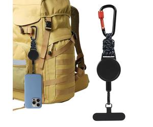 Générique Porte-badge rétractable,Accessoires de Verrouillage de Protection Antivol - Longe De Sécurité Pour Mobile | pour Bureau École Voyage Sorties Courses Randonnée Randonnée