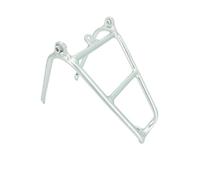 Générique Porte-Bagages Pliant, Compatible avec Brompton, Q-Type | Alliage d’aluminium, 145 g, avec roue 199 g, frein V, argent noir