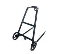 Générique Porte-Bagages Pliant, Compatible avec Brompton, Q-Type | Alliage d’aluminium, 145 g, avec roue 199 g, frein V, argent noir