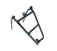 Générique Porte-Bagages Pliant, Compatible avec Brompton, Q-Type | Alliage d’aluminium, 145 g, avec roue 199 g, frein V, argent noir