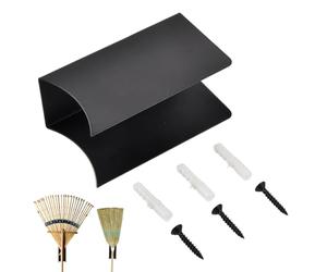 Générique Porte-balai à franges mural robuste - Range-outils de Jardin,Porte-balais en acier solide,pour maison, cuisine, buanderie, appartement, cave, jardin
