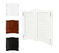Générique Porte Battante Double, Porte Saloon en Bois avec Charnières, Fermeture Automatique Saloon Porte, W70-150cm Style Western Cowboy Porte de Séparation Porte de Double(Blanc,H90cm x W81cm)