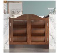 Générique Porte Battante, Porte Saloon en Bois, Style Western Porte Cowboy Porte Séparation, Porte de Café, Double intérieures Portes avec Charnières, pour Bar, Café,Marron,80x90cm