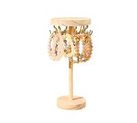 Générique Porte-bijoux en bois fabriqué à la main avec crochets, D | Base stable avec plusieurs crochets pour présenter des bijoux dans les magasins et les maisons, offrant un stockage