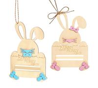 Générique Porte-Billets pour espèces, Forme de Lapin en Bois, idéal pour garnir Un Panier de Pâques, Porte-Billets de Pâques, Chambre Salon Maison École Crèche Filles Ados