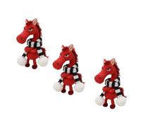 Générique Porte-Bonheur Année du Cheval - Cadeau de Nouvel an, Cheval Gardien 2026, Symbole de Courage, d'équilibre et d'avenir, à accrocher à Un Sac à Dos, Un Sac à Main ou Un Sac. (3Pcs 01#)