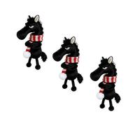 Générique Porte-Bonheur Année du Cheval - Cadeau de Nouvel an, Cheval Gardien 2026, Symbole de Courage, d'équilibre et d'avenir, à accrocher à Un Sac à Dos, Un Sac à Main ou Un Sac. (3Pcs 02#)