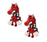 Générique Porte-Bonheur Année du Cheval - Cadeau de Nouvel an, Cheval Gardien 2026, Symbole de Courage, d'équilibre et d'avenir, à accrocher à Un Sac à Dos, Un Sac à Main ou Un Sac. (2Pcs 01#)