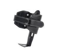 Générique Porte-Bouteille en Cuir rétro for vélos, Motos et pliants Vintage - Adaptateur de Support Montage(Black with Sticker)