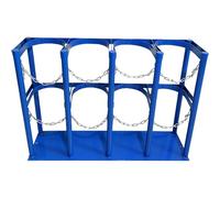 Générique Porte-Bouteilles d'oxygène autoportant avec Base en Acier, Support réglable de 10 à 34 Pouces pour Bouteilles de CO2 et d'O2, Solution de Rangement Longue pour cliniques (85 x 22 x 60 cm)