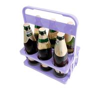 Générique Porte-Bouteilles Pliable en Plastique avec Poignée - Casier À Vin Et Panier À Bière Portable | Caisse À Vin Réutilisable pour Camping Et Fêtes | 27,2x18x33cm 320g