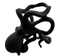 Générique Porte-Bouteilles Rangement Design Pieuvre pour Bouteilles De Vin | Sculpture Décorative Bureau, Organisateur de Stockage Présentoir, Figurine de Collection pour Cuisine et Bar Noir